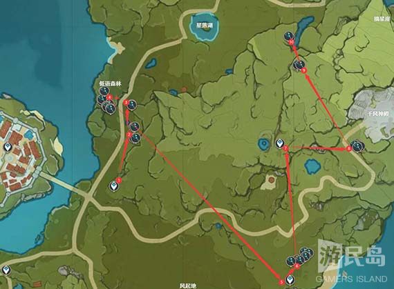 小灯草低语森林采集线路